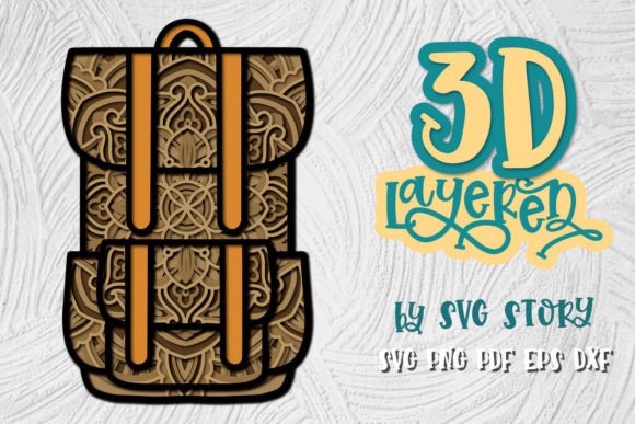 3D Backpack Camper Layered SVG: A Versatile Design for Modern Creators
