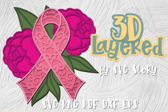 3D Breast Cancer Sign Pink Ribbon 01: A Versatile Design for Creative Projects