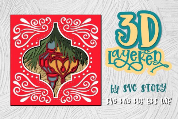 3D Christmas Shadow Box Tree Balls SVG: A Creative Tool for Modern Designers