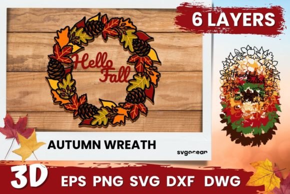 3D Hello Fall Wreath Svg: A Versatile Digital Design for Creative Projects