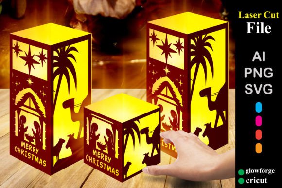 3d Nativity Merry Christmas Lantern SVG: A Versatile Digital Design for All