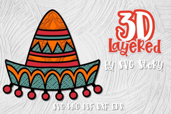 3D Sombrero SVG Layered Design: A Creative Tool for Digital Artists and Crafters