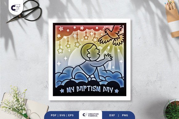 Baby Boy Baptism 3D Shadow Box: A Creative and Meaningful Craft Project