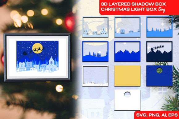 Christmas 3D Layered Shadow Box for Creative Projects