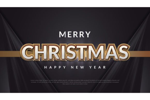 Christmas Banner with 3D Text