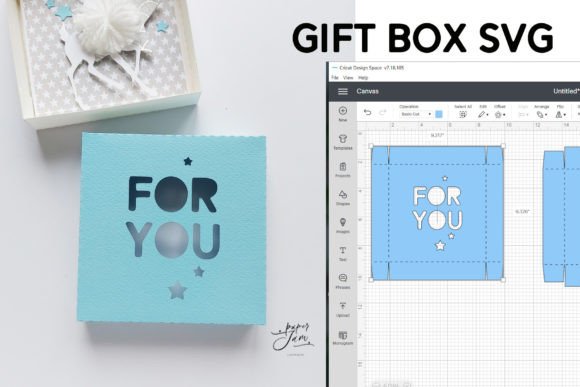 Christmas Gift Box for You SVG 3D Box