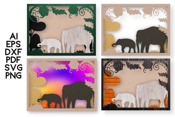 Elephants 3D Layered Craft SVG Cut File: A Versatile Tool for Creators and Entrepreneurs