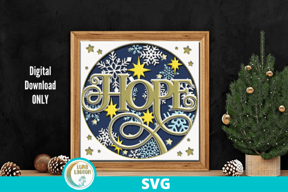 Embrace the HOPE of the Christmas Season with HOPE 3D Svg for Shadow Box