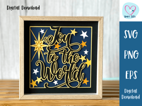 Enjoy the Magic of Joy to the World 3D Shadow Box SVG
