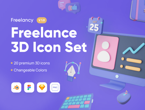 Freelancy 3D: Elevate Your Creative Projects with Premium 3D Icons