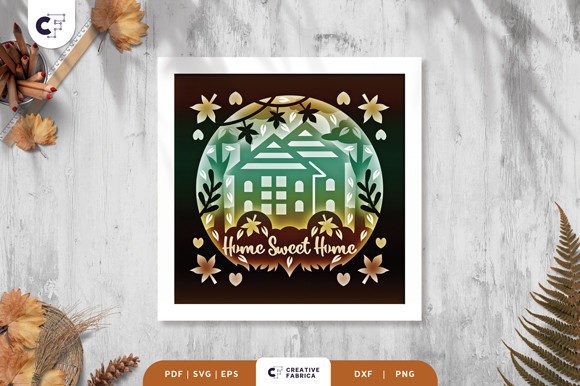 Home Sweet Home Autumn 3D Shadow Box
