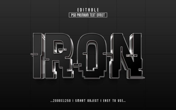 Iron 3D Editable Psd Text Effect Style: A Powerful Tool for Designers