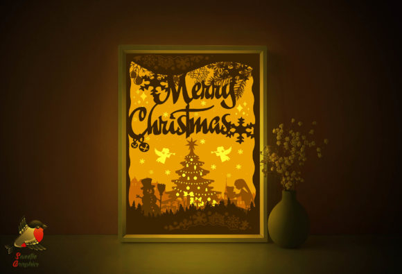 Merry Christmas 3D Light Box Template: A Creative Way to Decorate Your Holiday Space