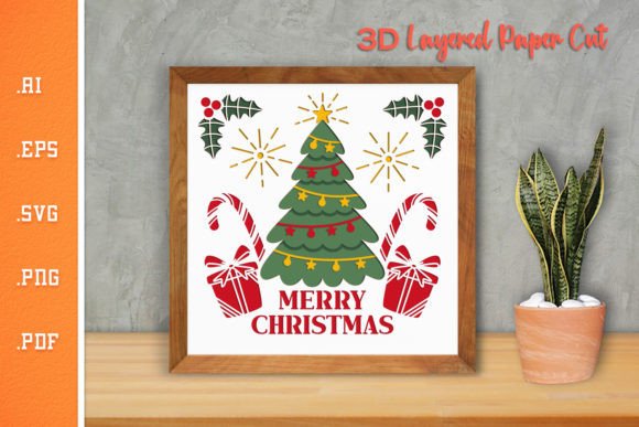 Merry Christmas - 3D SVG Paper Cut 10: A Creative Holiday Resource