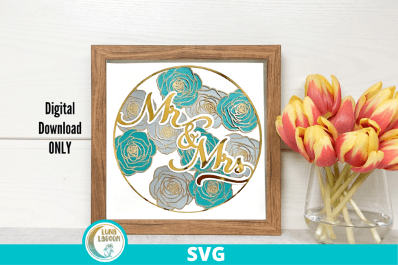Mr Mrs Wedding 3D SVG – Elegant Paper Craft for Special Occasions