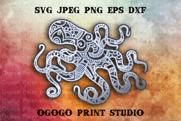 Octopus Svg - 3D Layered Mandala SVG
