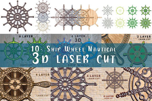 Ship Wheel Nautical 3D Laser Cut Bundle: A Creative and Practical Resource for Enthusiasts